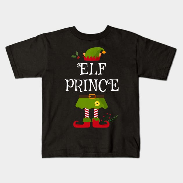 Elf Prince Shirt , Family Matching Group Christmas Shirt, Matching T Shirt for Family, Family Reunion Shirts Kids T-Shirt by bkls